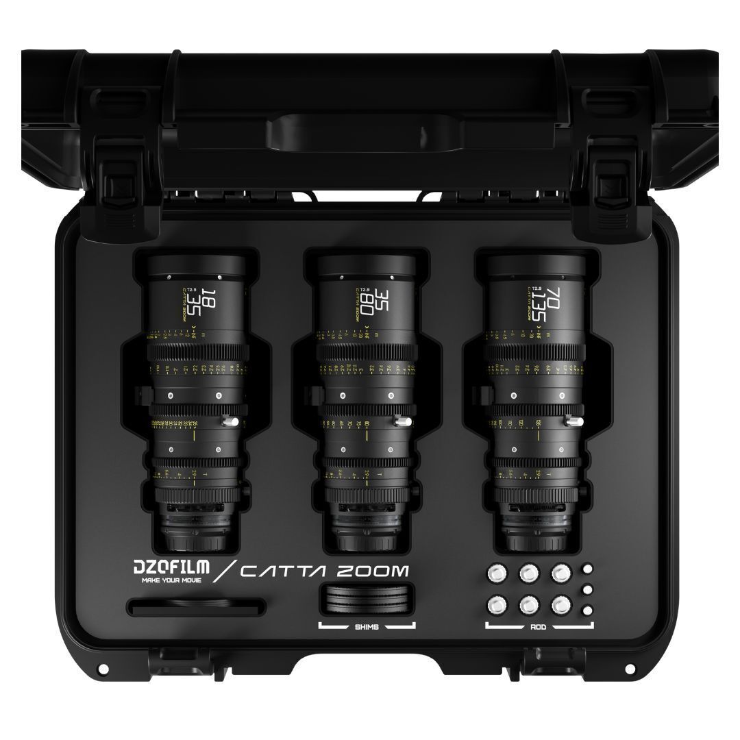 DZOFilm Catta FF 18 to 35mm, 35 to 80mm, and 70 to 135mm T2.9 Cine Zoom 3-Lens Bundle (Black)