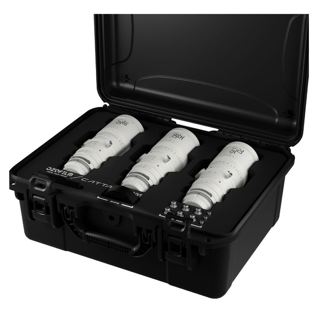 DZOFilm Catta FF 18 to 35mm, 35 to 80mm, and 70 to 135mm T2.9 Cine Zoom 3-Lens Bundle (White)