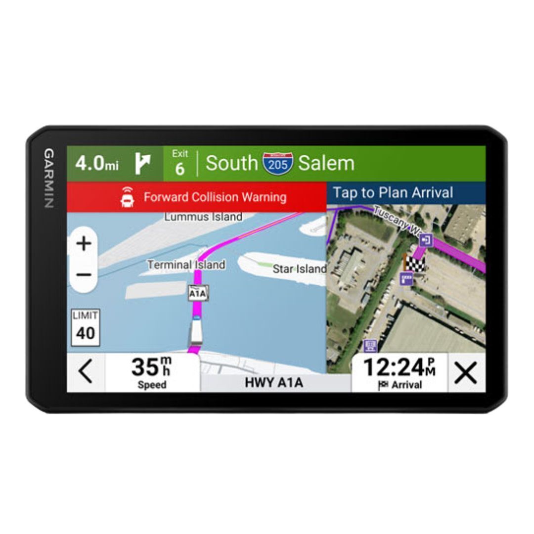 Garmin dezlCam OTR725 7-Inch GPS Truck Navigator with Built-In Dash Cam and Touch Display (Black)