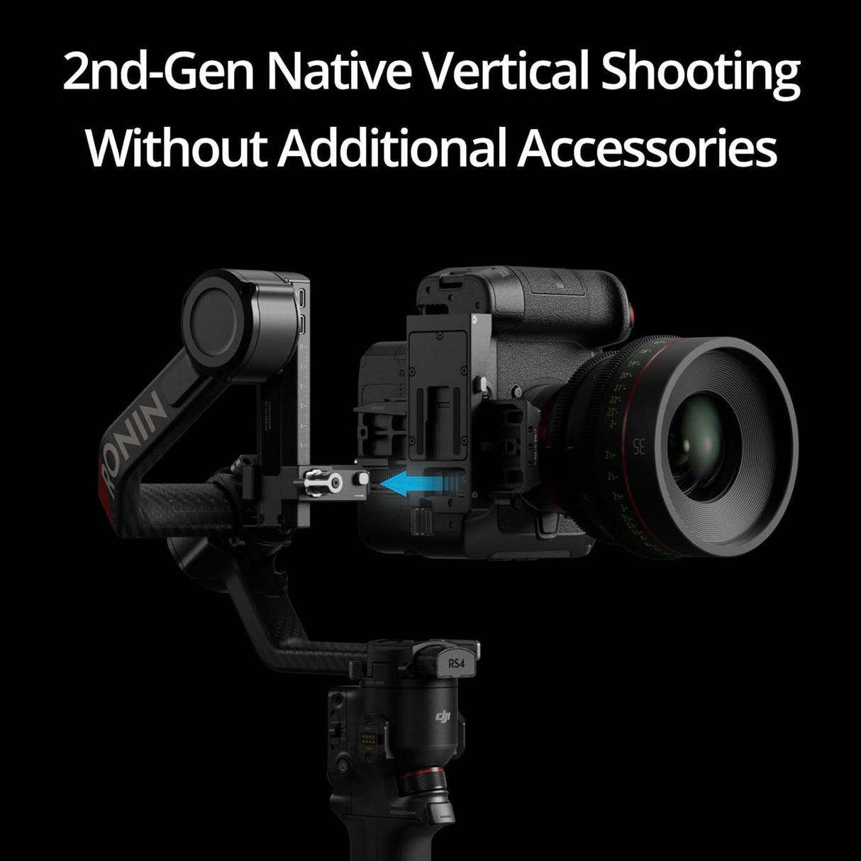 DJI RS 4 Pro Combo Flagship Stabilizer with 2nd-Gen Native Vertical Shooting with Hard Case Bundle