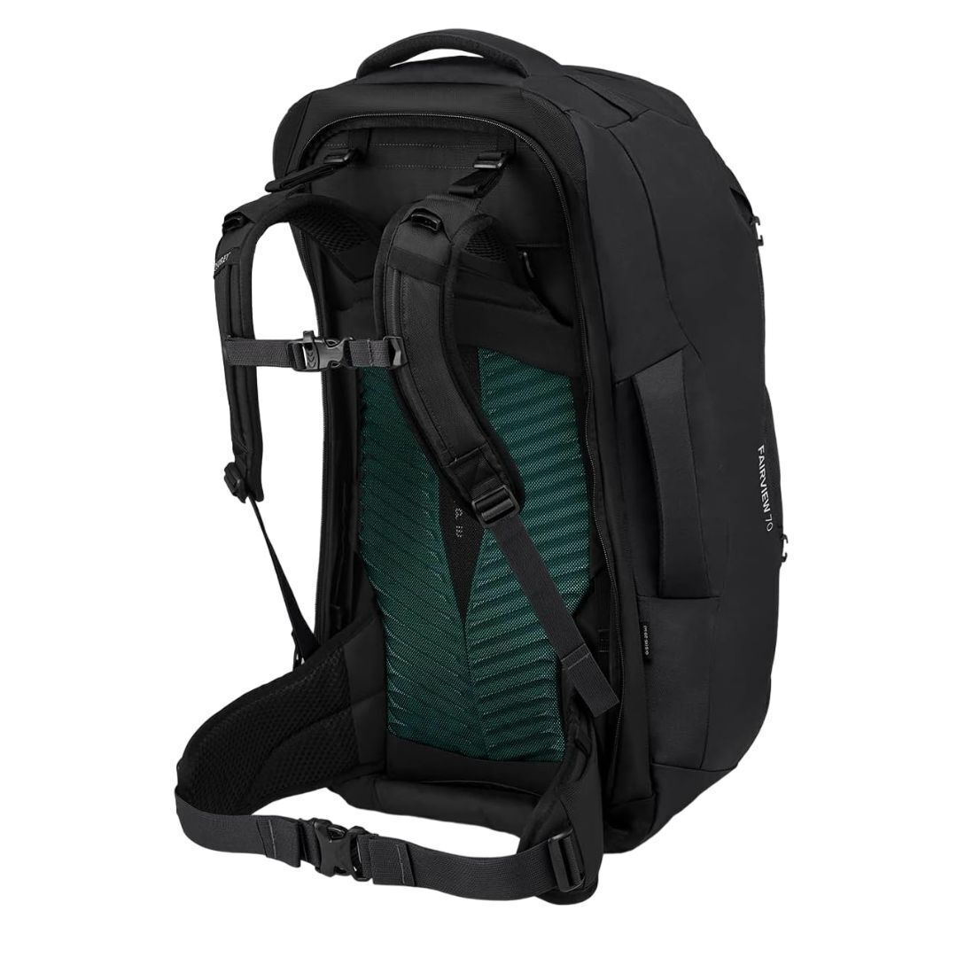 Osprey Fairview 70L Travel Backpack for Women with External Gear Attachment Loops (Black)