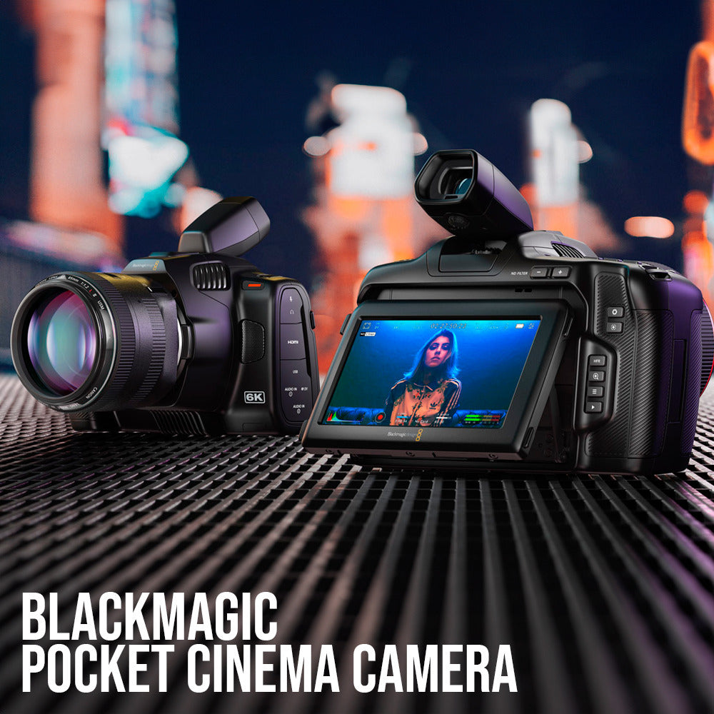 Blackmagic Design Pocket 4K Cinema Camera with Lumix G X Vario Power Zoom Lens (Black) Bundle