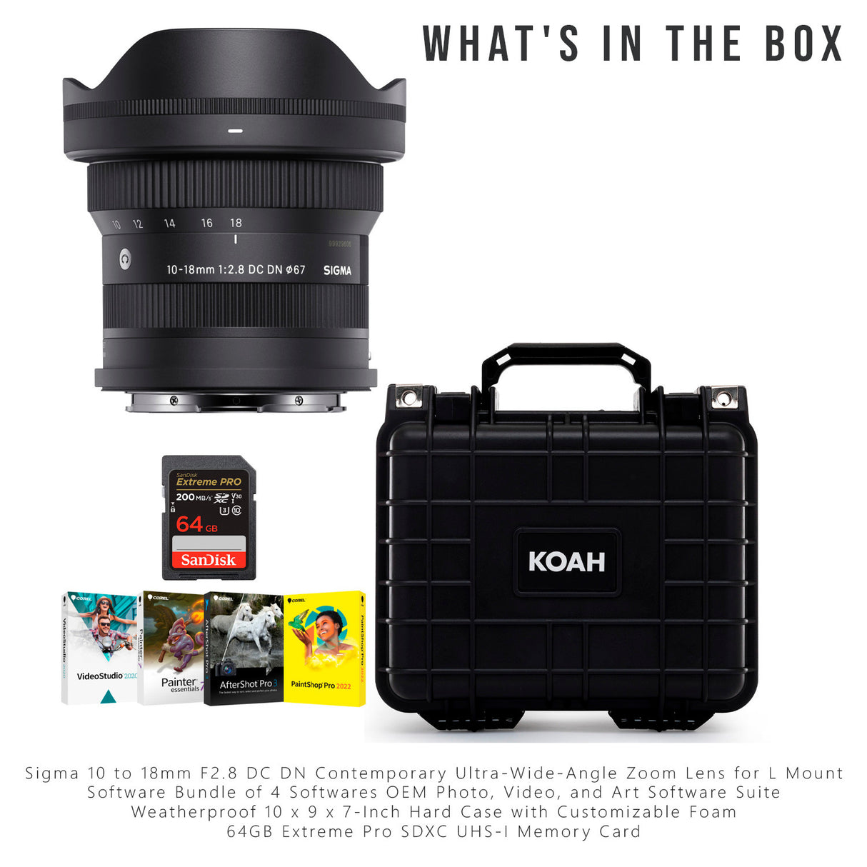Sigma 10 to 18mm F2.8 DC DN Contemporary Ultra-Wide-Angle Zoom Lens for L Mount Bundle