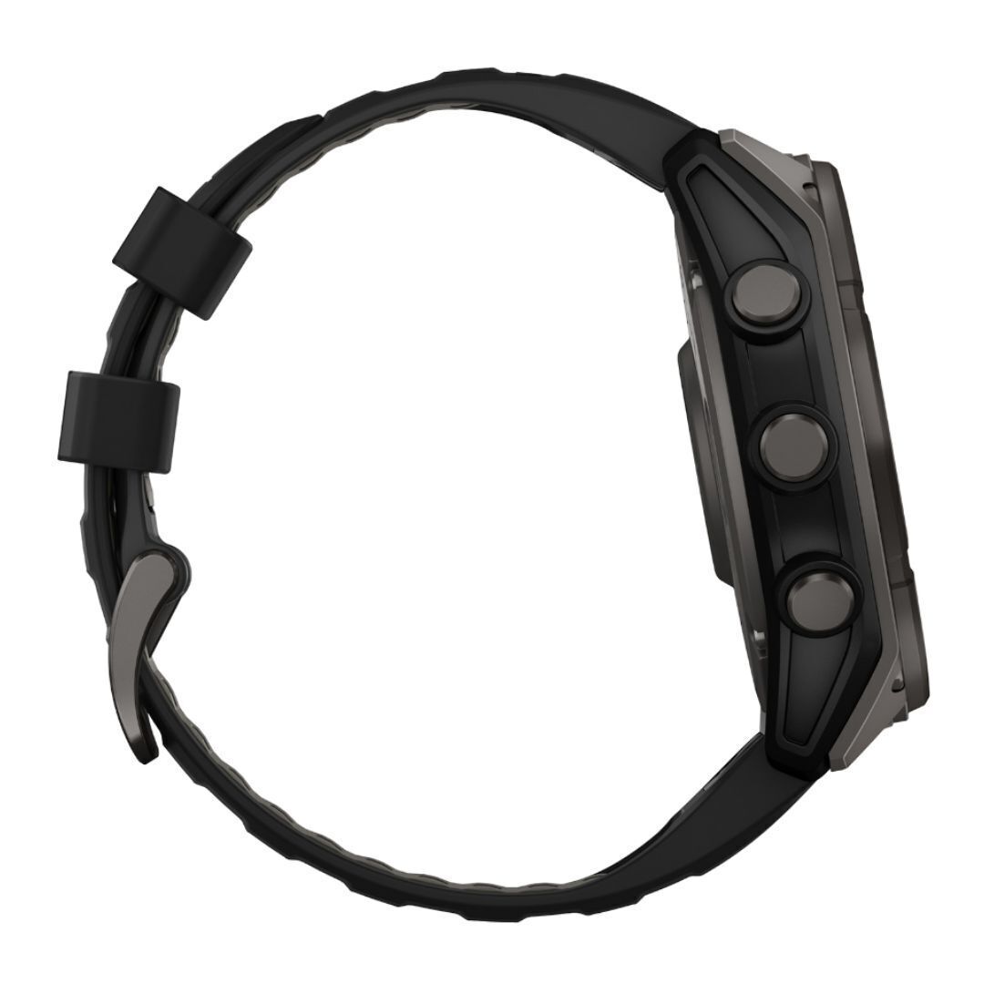 Garmin fenix 8 Sapphire Solar 51mm Smartwatch with Built-In LED Flashlight (Black and Pebble Gray)