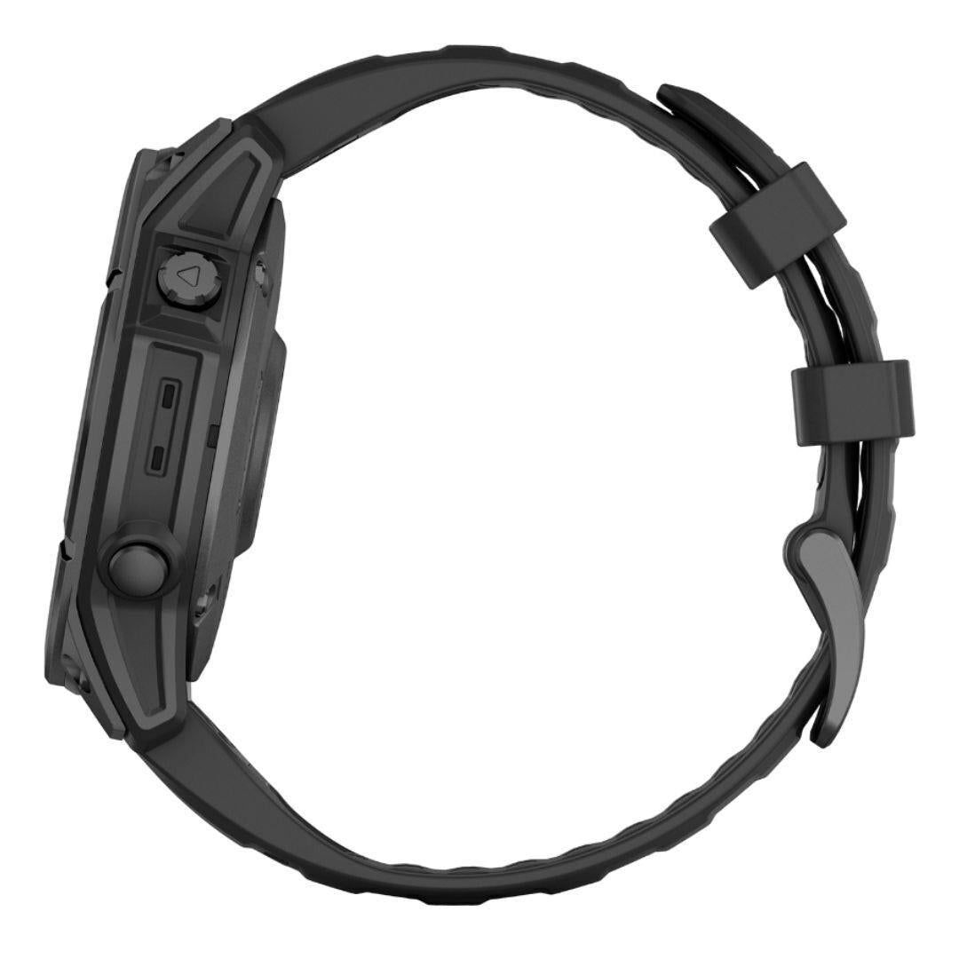 Garmin Fenix E 47mm GPS Smartwatch with 1.3-Inch AMOLED Display (Slate Gray Steel and Black)