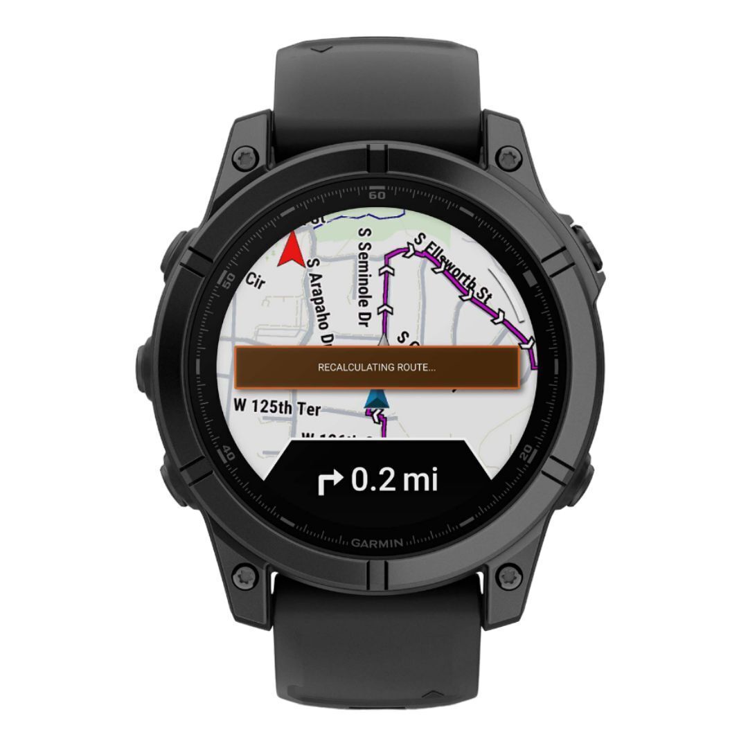 Garmin Fenix E 47mm GPS Smartwatch with 1.3-Inch AMOLED Display (Slate Gray Steel and Black)