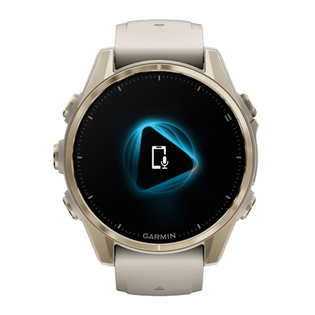 Garmin Fenix 8 43mm GPS Smartwatch with AMOLED Display (Soft Gold and Fog Gray-Dark Sandstone)