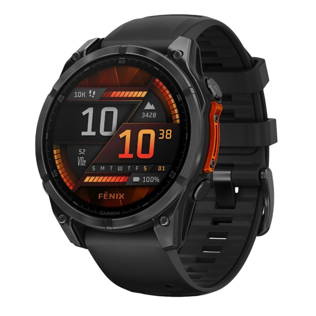 Garmin Fenix 8 47mm GPS Smartwatch with 1.4-Inch AMOLED Display (Slate Gray and Black)