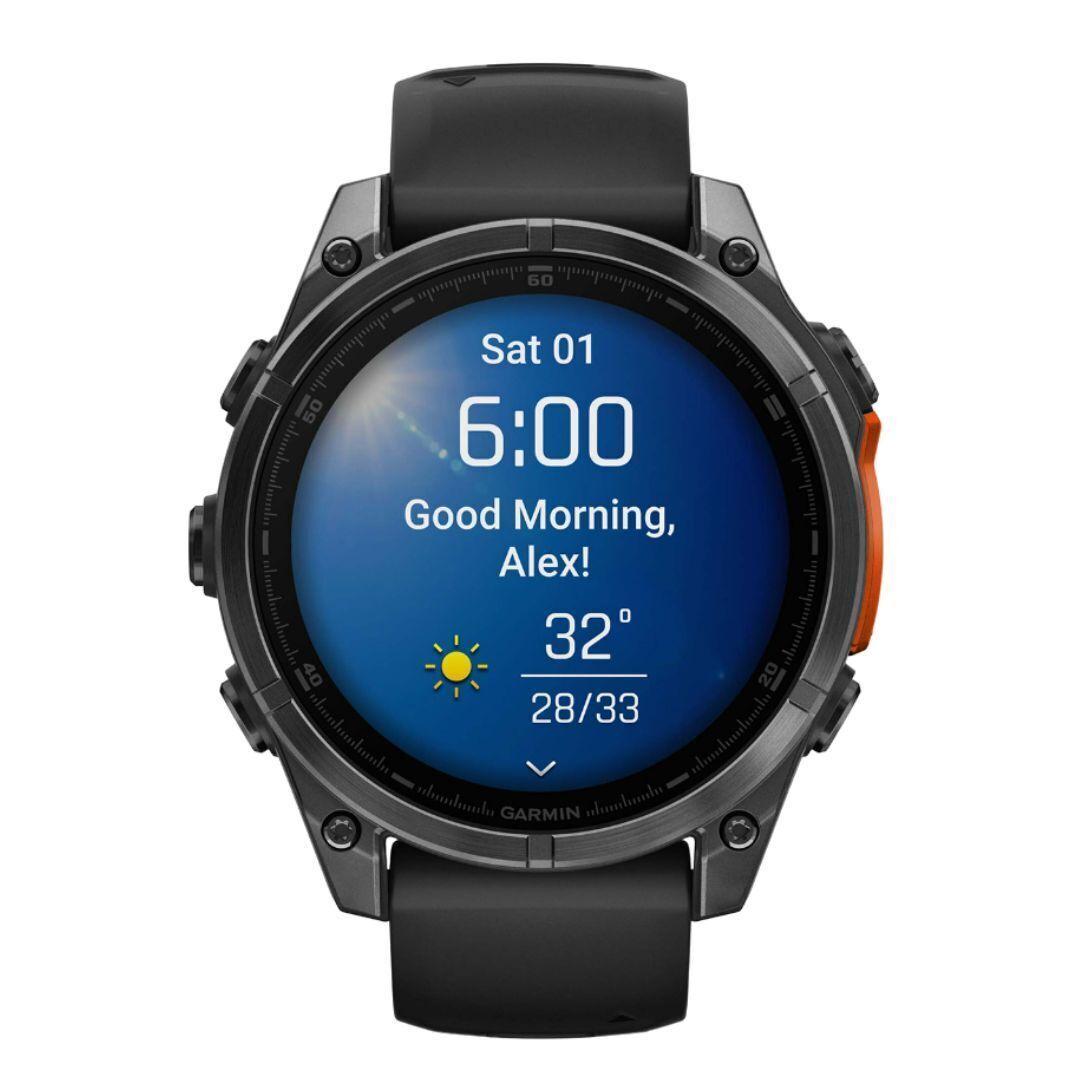 Garmin Fenix 8 47mm GPS Smartwatch with 1.4-Inch AMOLED Display (Slate Gray and Black)