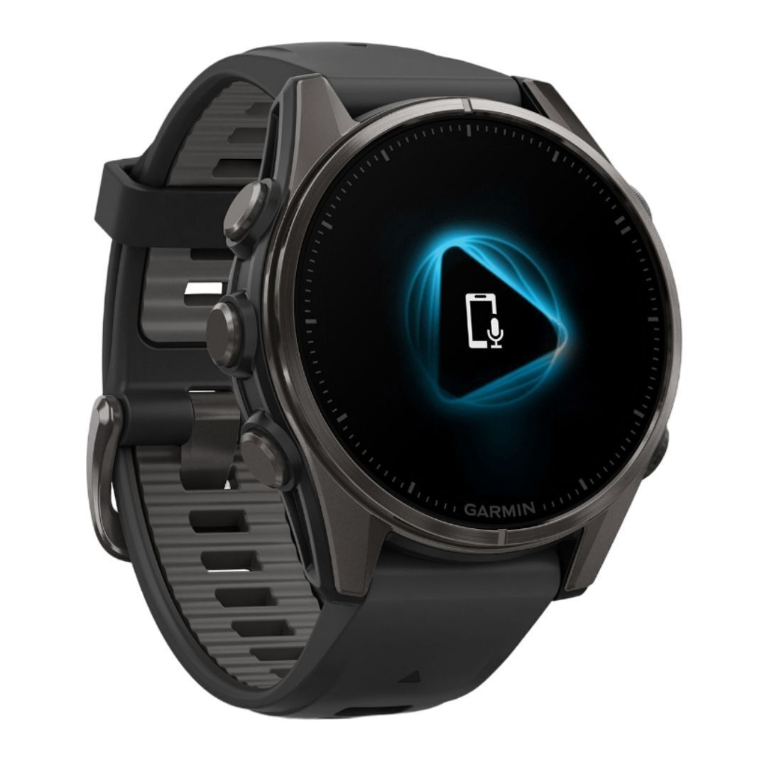 Garmin Fenix 8 43mm GPS Smartwatch (Carbon Gray DLC Titanium and Black-Pebble Gray)