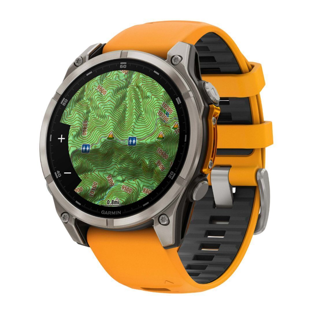 Garmin Fenix 8 Sapphire 47mm GPS Smartwatch with 1.4-Inch AMOLED Display (Spark Orange and Graphite)
