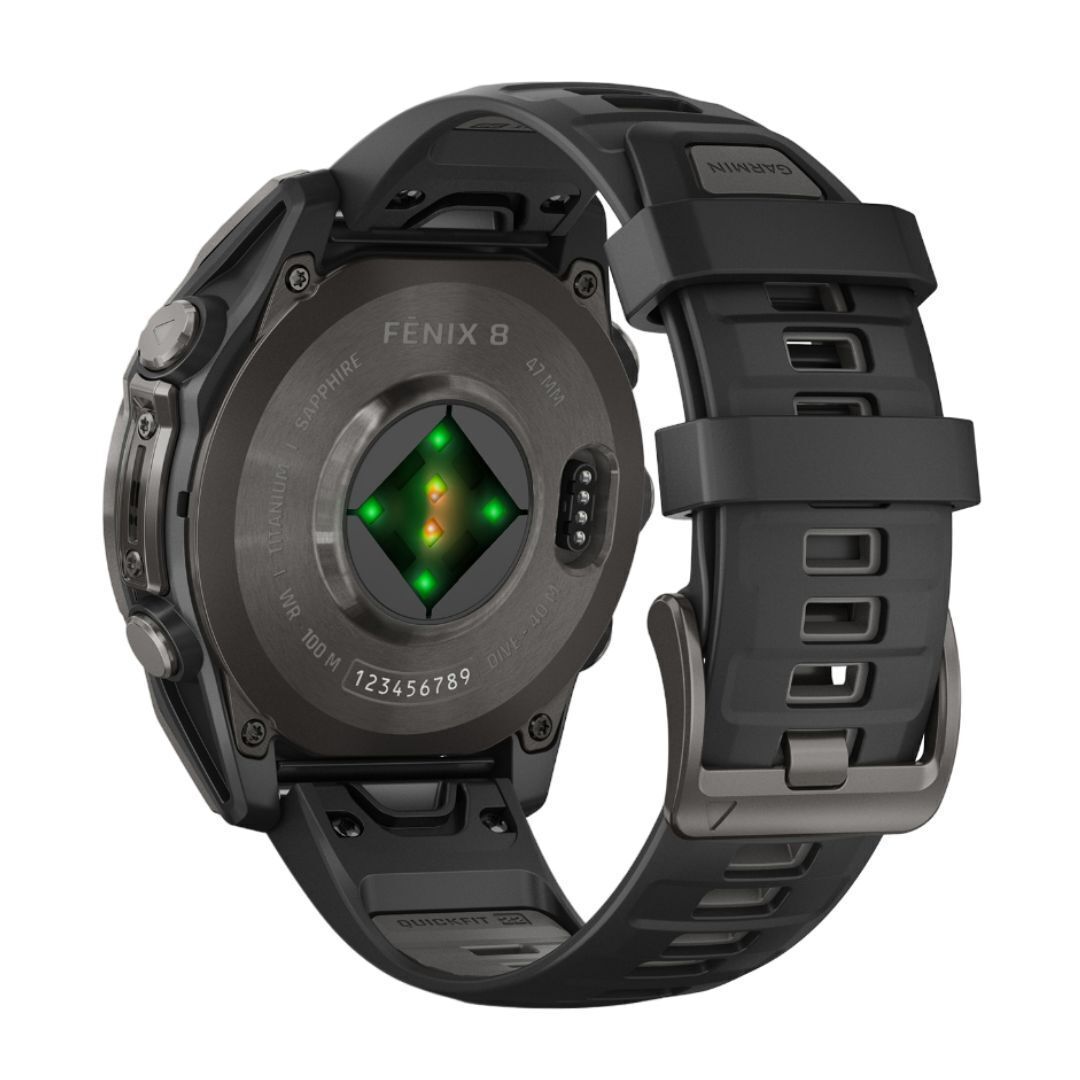 Garmin Fenix 8 Sapphire 47mm GPS Smartwatch with 1.4-Inch AMOLED Display (Black and Pebble Gray)