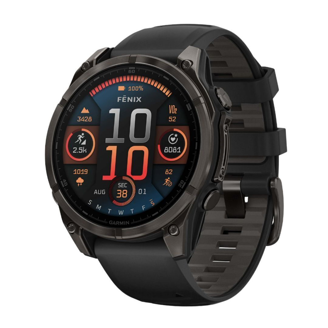 Garmin Fenix 8 Sapphire 47mm GPS Smartwatch with 1.4-Inch AMOLED Display (Black and Pebble Gray)