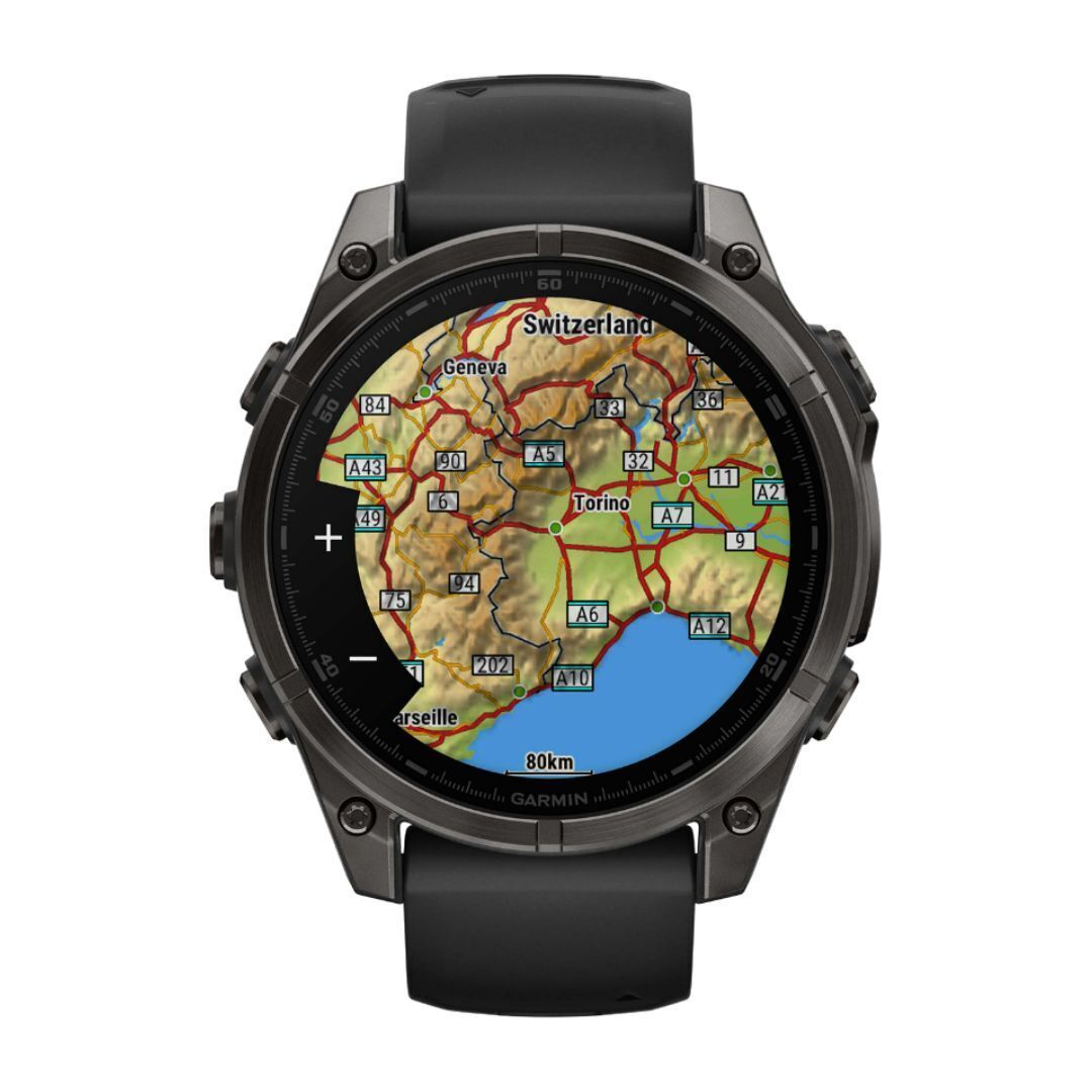 Garmin Fenix 8 Sapphire 47mm GPS Smartwatch with 1.4-Inch AMOLED Display (Black and Pebble Gray)