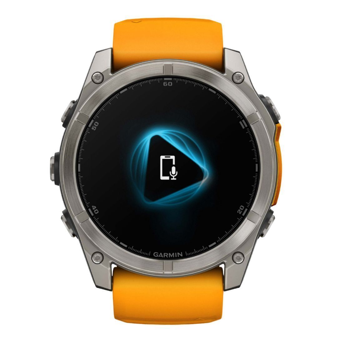 Garmin Fenix 8 Sapphire 51mm GPS Smartwatch with 1.4-Inch AMOLED Display (Spark Orange and Graphite)