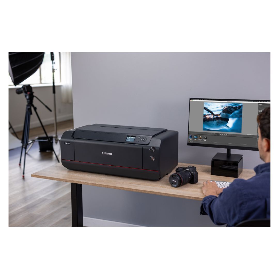 Canon imagePROGRAF PRO-1100 17-Inch Wide Format Printer with Lucia Pro II Ink System (Black)