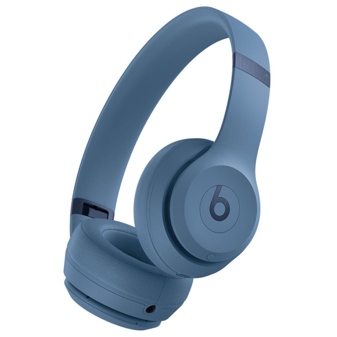 Beats Solo 4 Bluetooth Wireless On-Ear Headphones with Built-In DAC (Slate Blue, Refurbished)