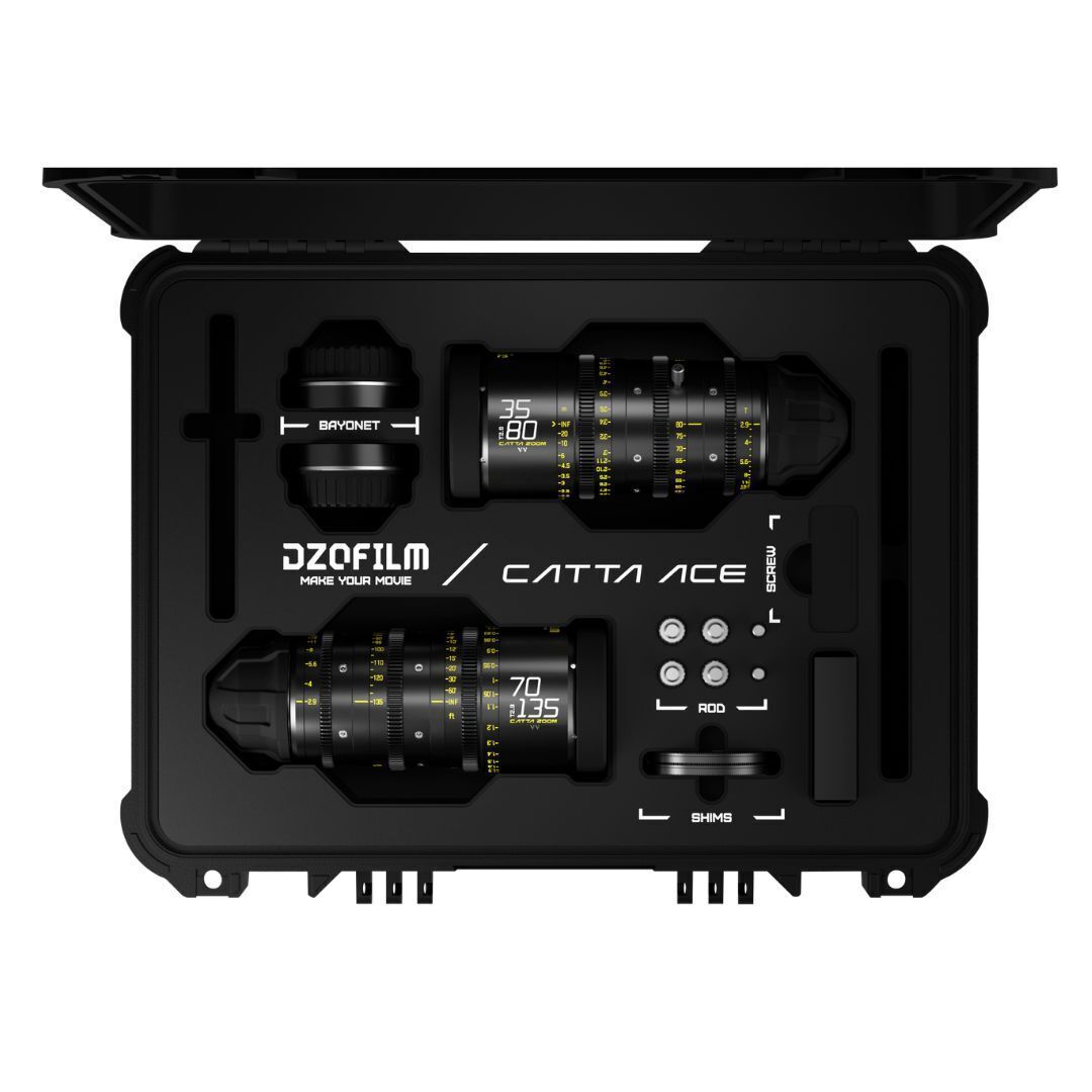 DZOFilm Catta Ace FF 35-80mm and 70-135mm T2.9 2-Lens Bundle with 16-Bladed Iris (PL and EF, Black)