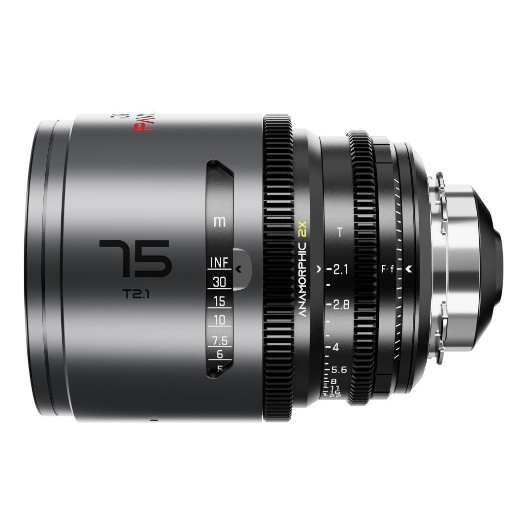 DZOFilm Pavo 75mm T2.1 2x Anamorphic Lens with PL or EF Mount (Space Gray and Black)