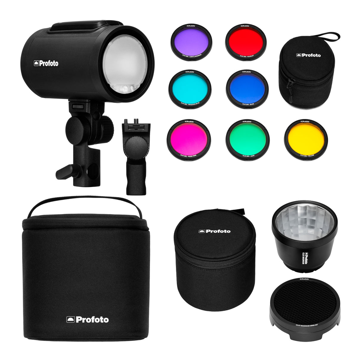 Profoto A2 Monolight with Profoto Color Effects Kit and Reflector with Protective Case Bundle Bundle