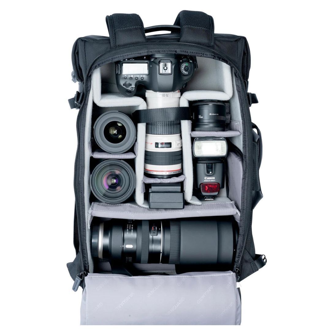 Vanguard VEO Select 49 Incognito Backpack and Shoulder Bag for DSLR Cameras with Dividers (Black)