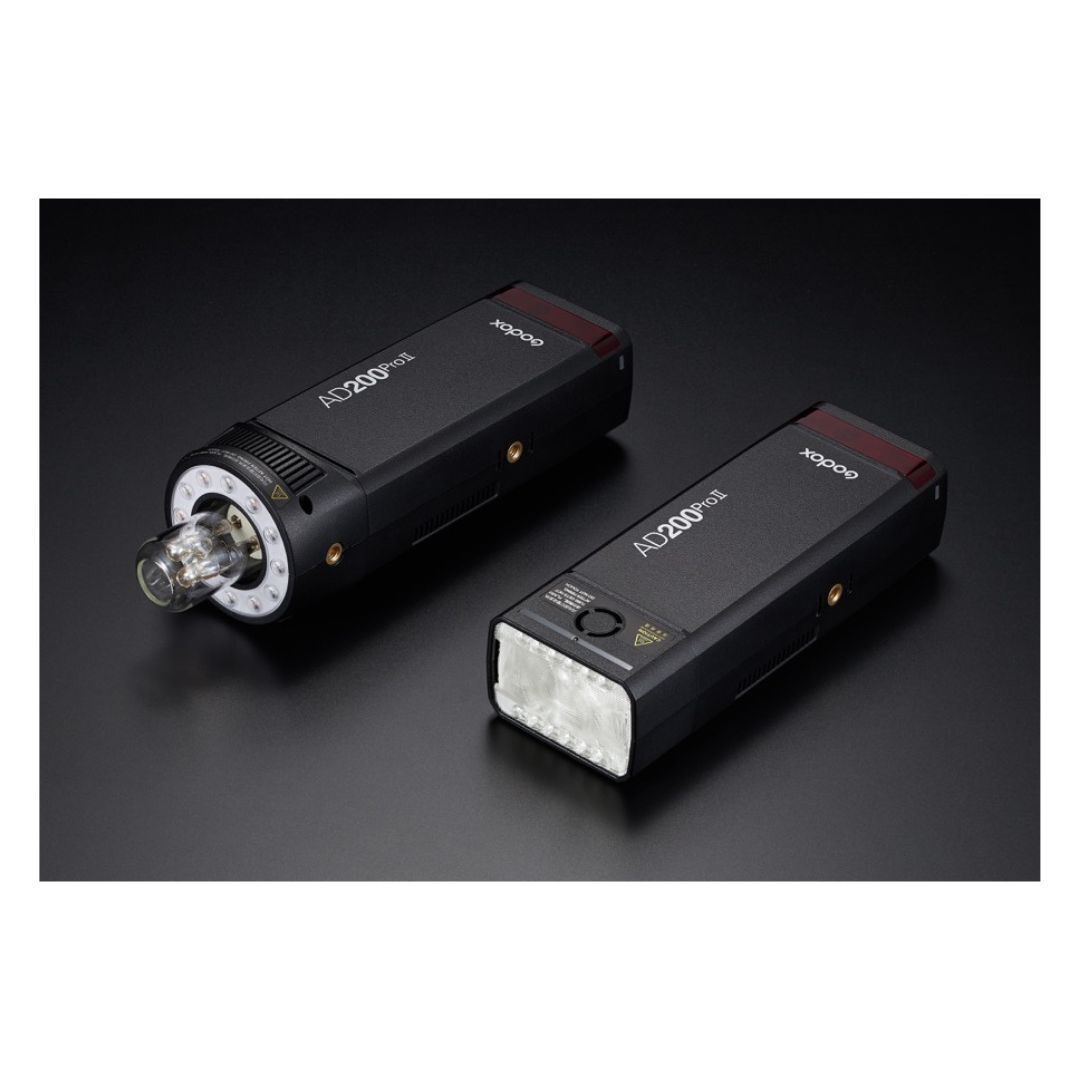 Godox AD200 PRO II TTL Pocket Flash Kit with H200J II, H200 II Flash Heads and Color Screen Display