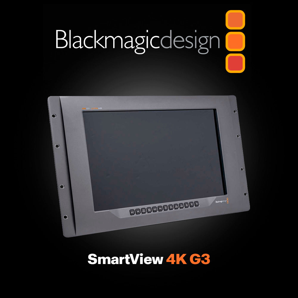 Blackmagic Design 15.6-Inch SmartView 4K G3 Broadcast Monitor with SMPTE 2110 (Deep Black) Bundle