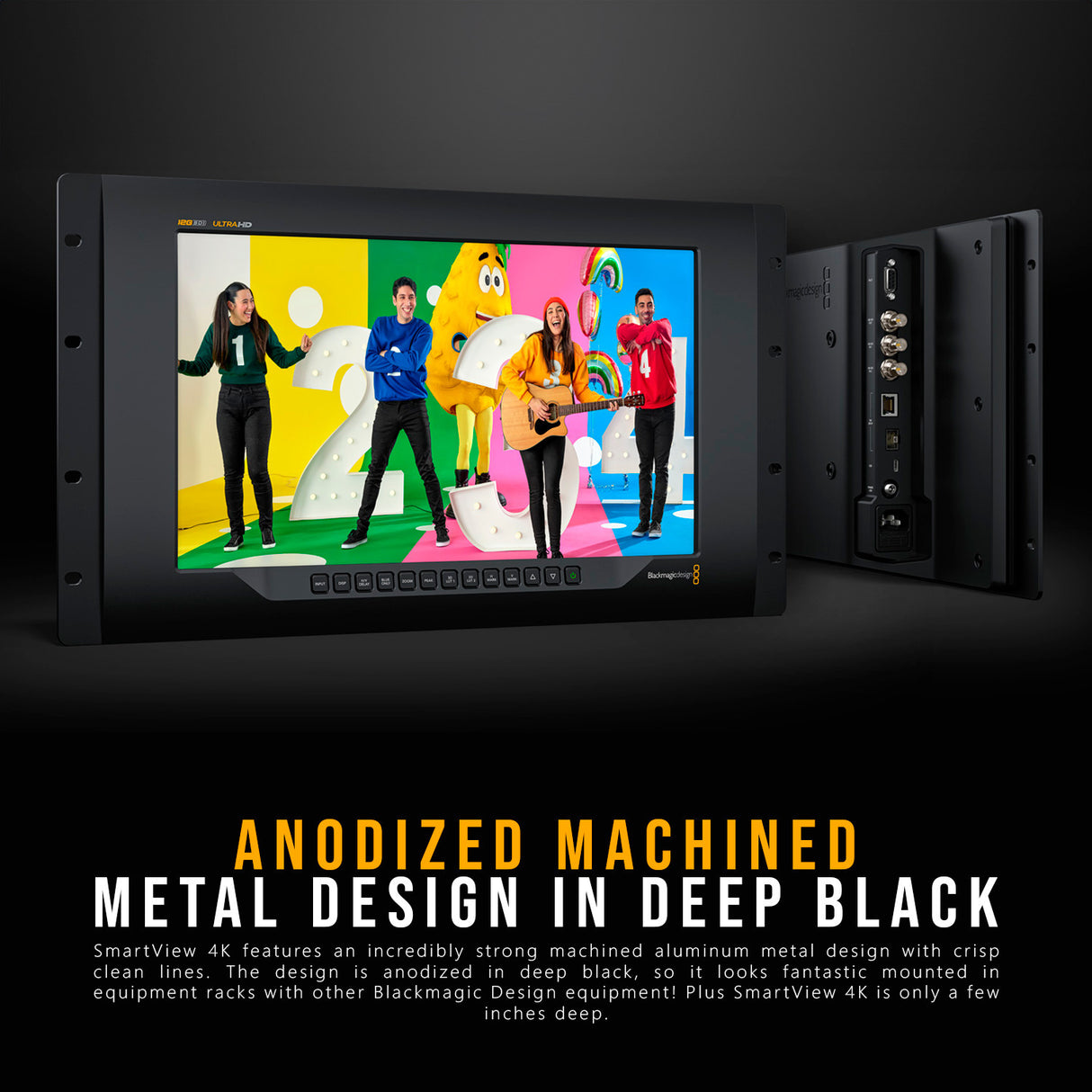 Blackmagic Design 15.6-Inch SmartView 4K G3 Broadcast Monitor with SMPTE 2110 (Deep Black) Bundle