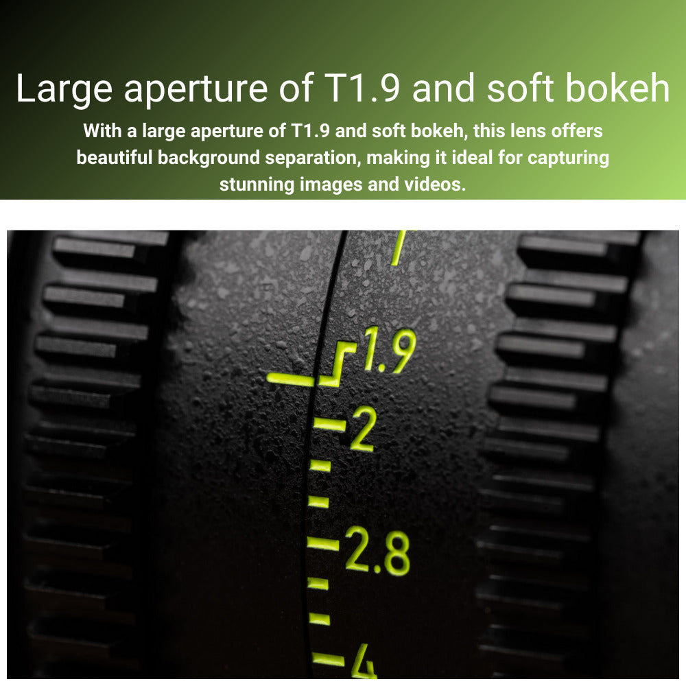 NiSi 85mm Athena Prime T1.9 Full Frame Cinema Lens with 77mm Thread (E Mount, Drop-In Filter) Bundle