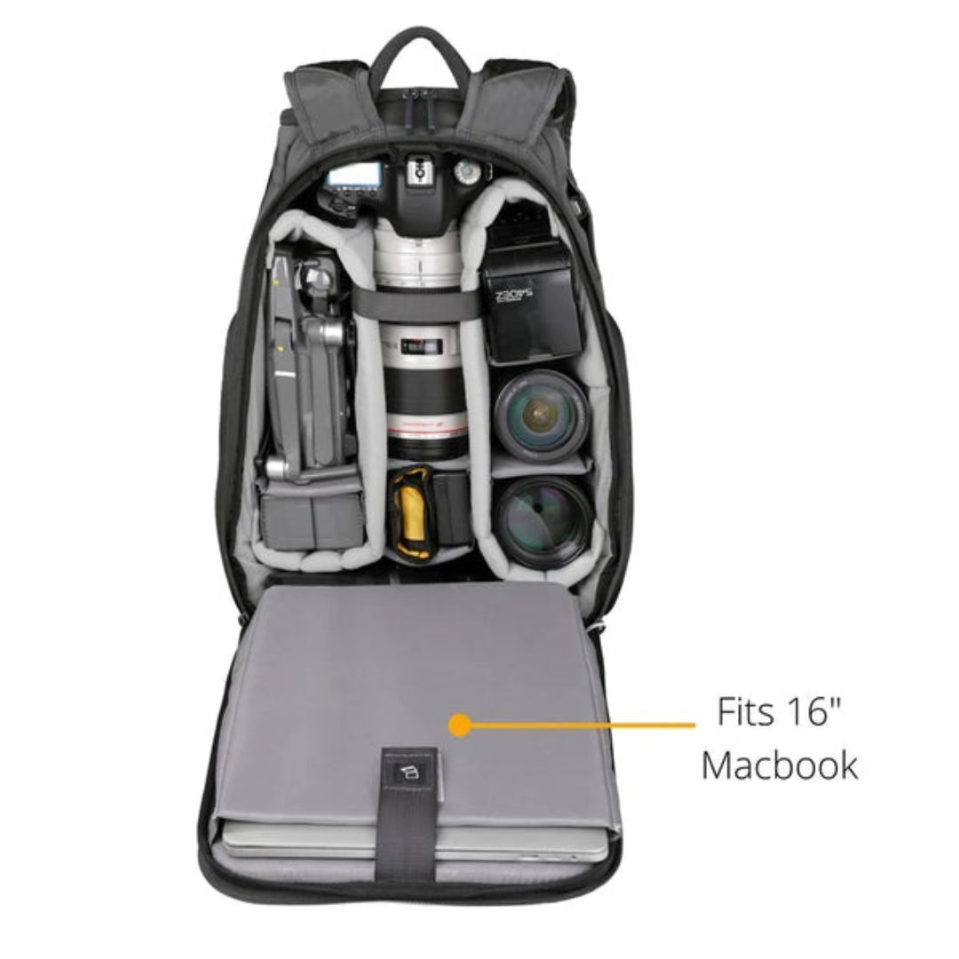 Vanguard VEO Adaptor R48 Rear Access Backpack with USB Port and Ergonomic Harness System (Gray)