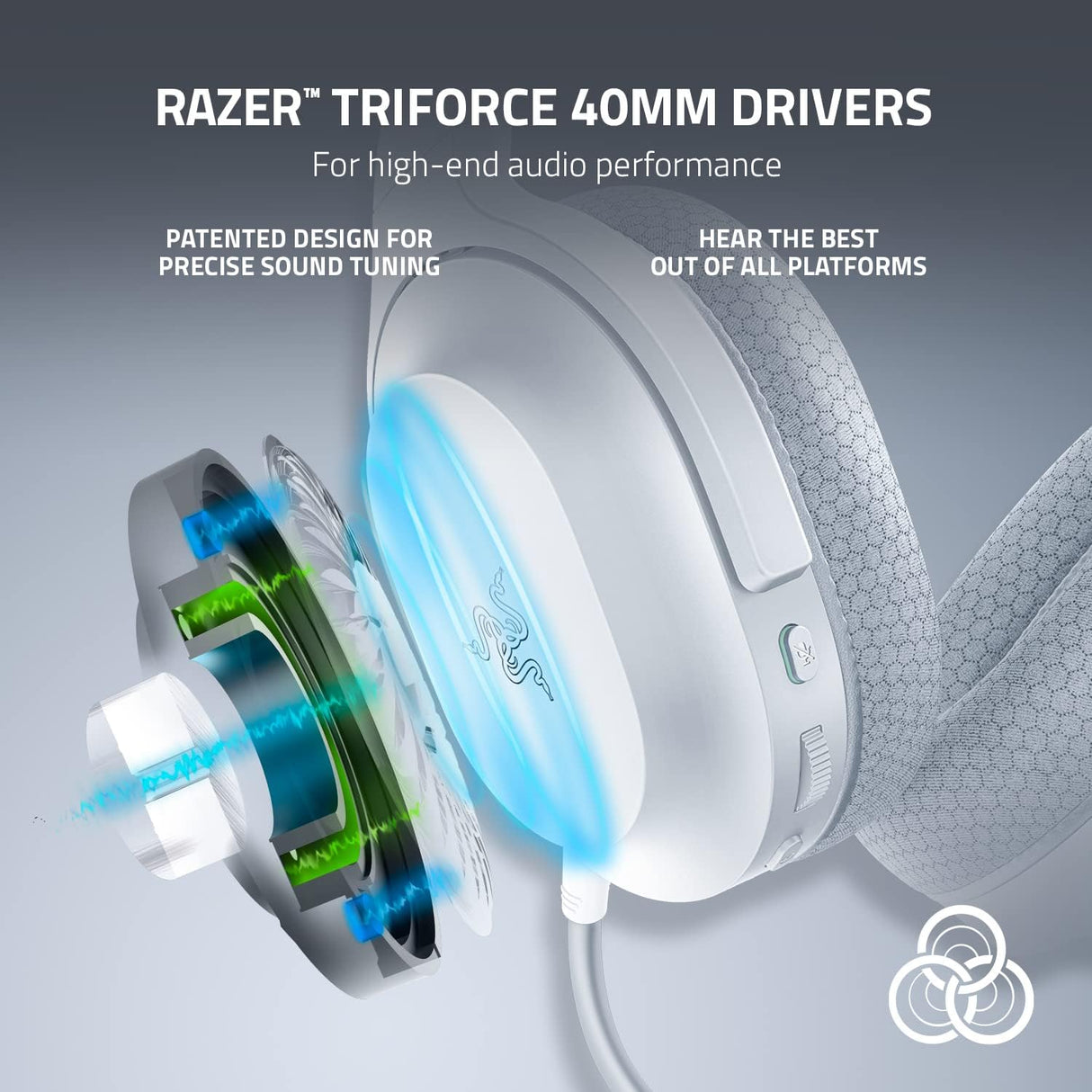 Razer Barracuda X Wireless Multi-Platform Gaming and Mobile Headset (Mercury White, Refurbished)