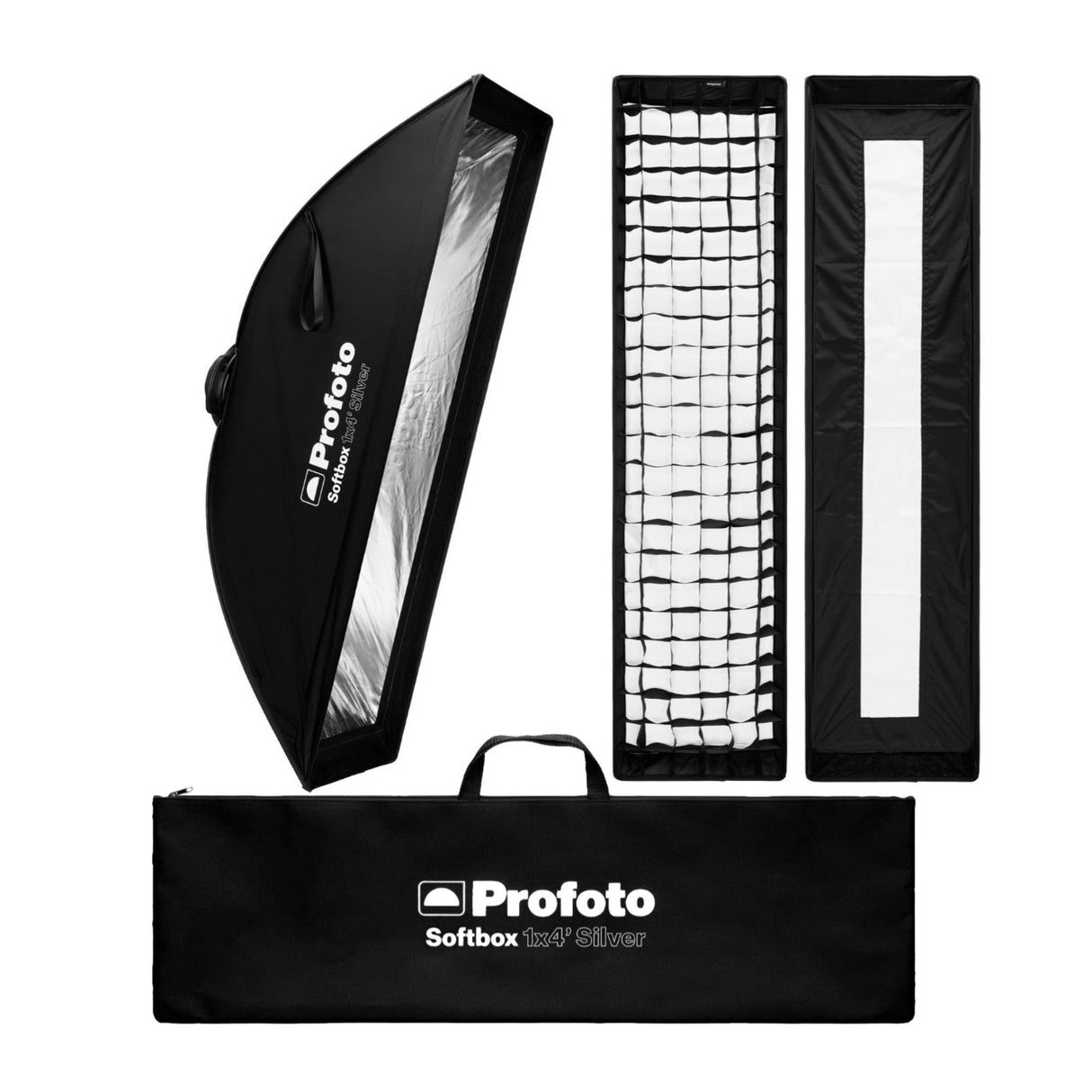 Profoto 1 x 4-Feet Softbox Strip with All-In-One Mount for Edge or Rim Lighting (Silver) Bundle