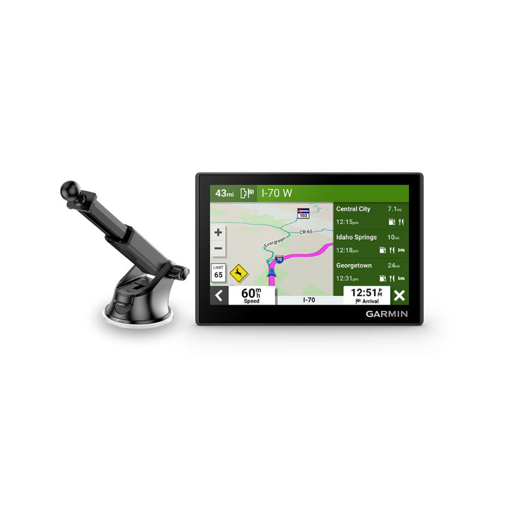 Garmin Drive 53 and Traffic GPS Navigator with Knox Gear GPS Suction Cup Mount (Black) Bundle