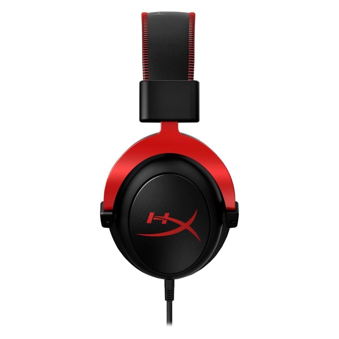 HyperX Cloud II Wired Gaming Headset with Memory Foam and Leatherette and 53mm Drivers (Black-Red)