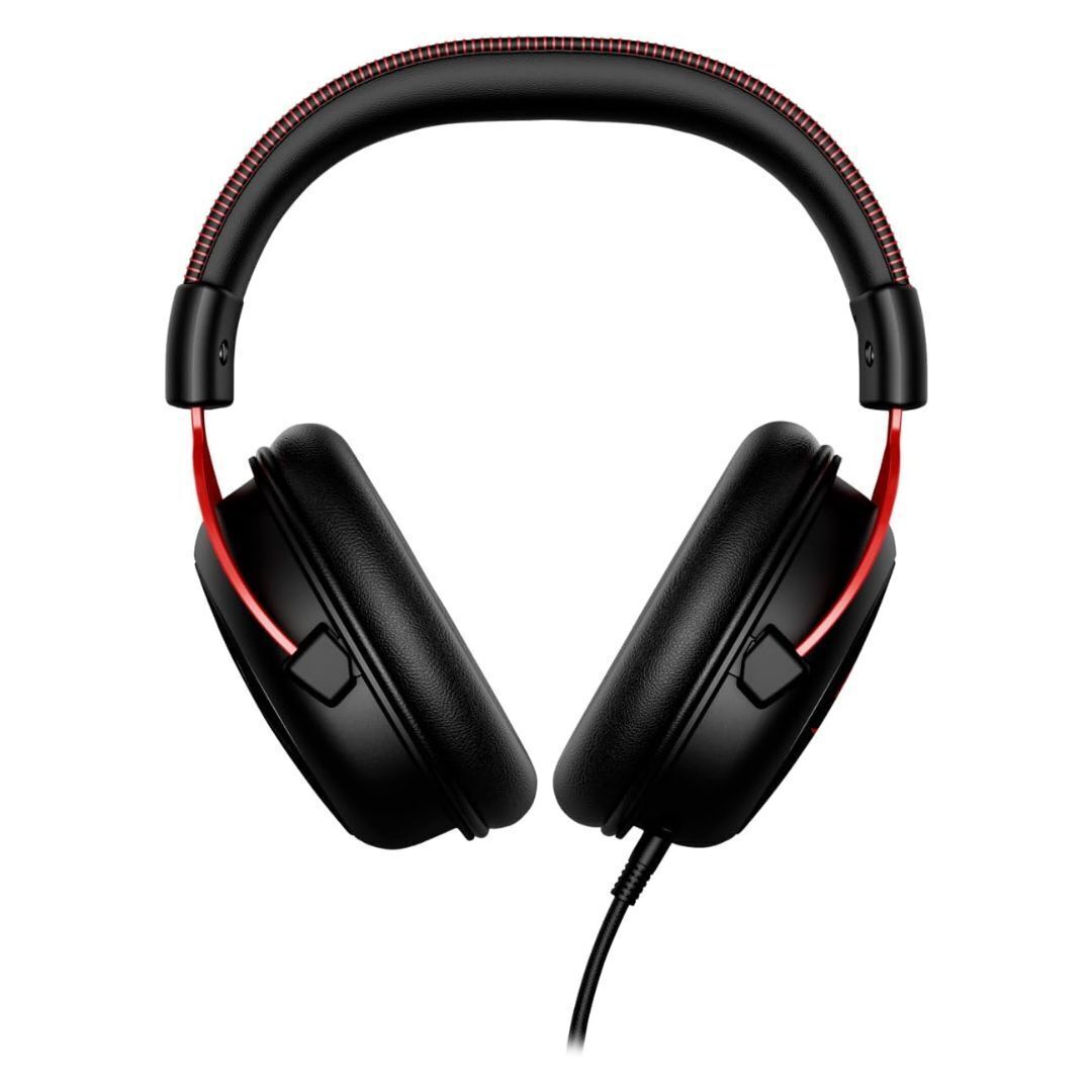HyperX Cloud II Wired Gaming Headset with Memory Foam and Leatherette and 53mm Drivers (Black-Red)