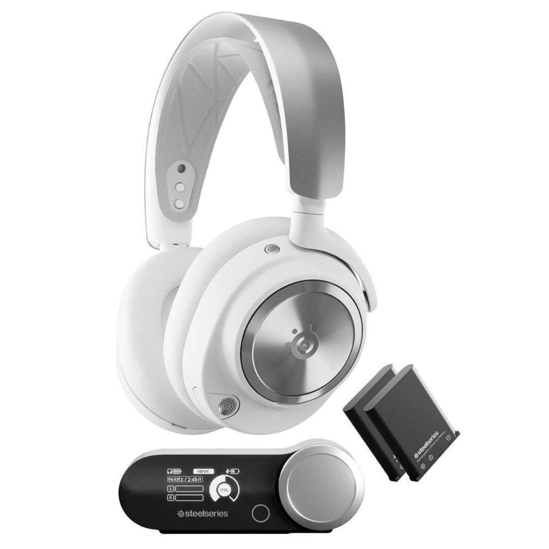 SteelSeries Arctis Nova Pro Wireless Multi-System Gaming Headset for PC and PlayStation (White)