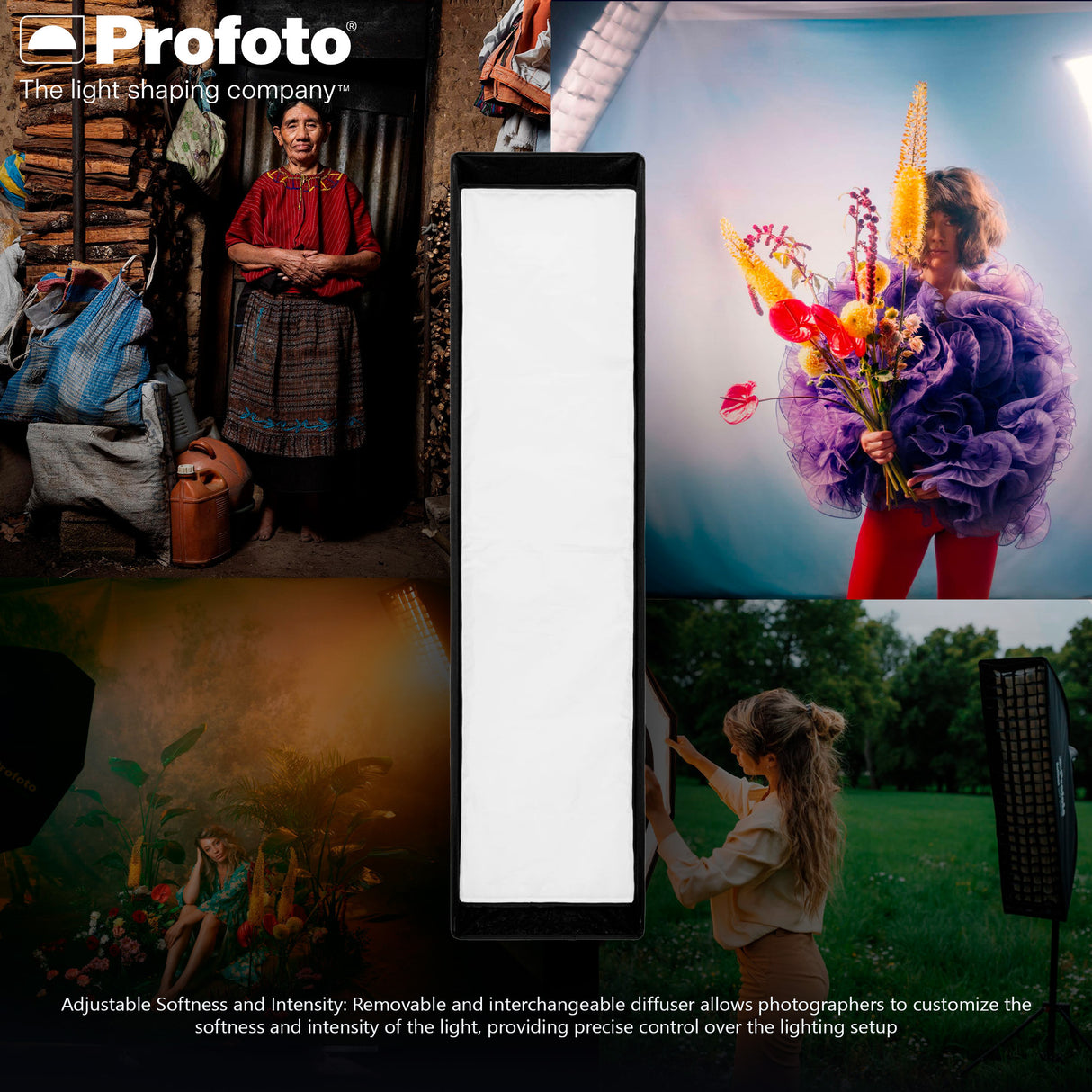 Profoto 1 x 4-Feet Softbox Strip with All-In-One Mount for Edge or Rim Lighting (Silver)