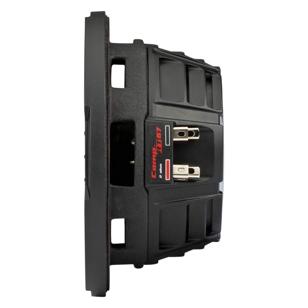 Kicker CompRT 6.75-Inch 2 Ohm Red Double Stitch Subwoofer with Heat Management (Black)
