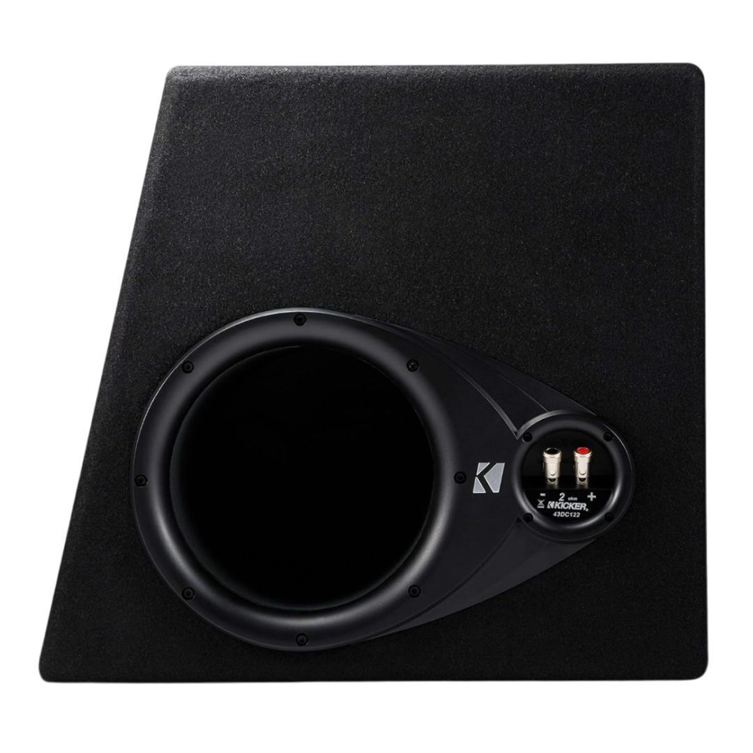 Kicker Dual Comp 12-Inch Stout Custom Box Design Subwoofer Enclosure with 2-Ohm Terminal (Black)