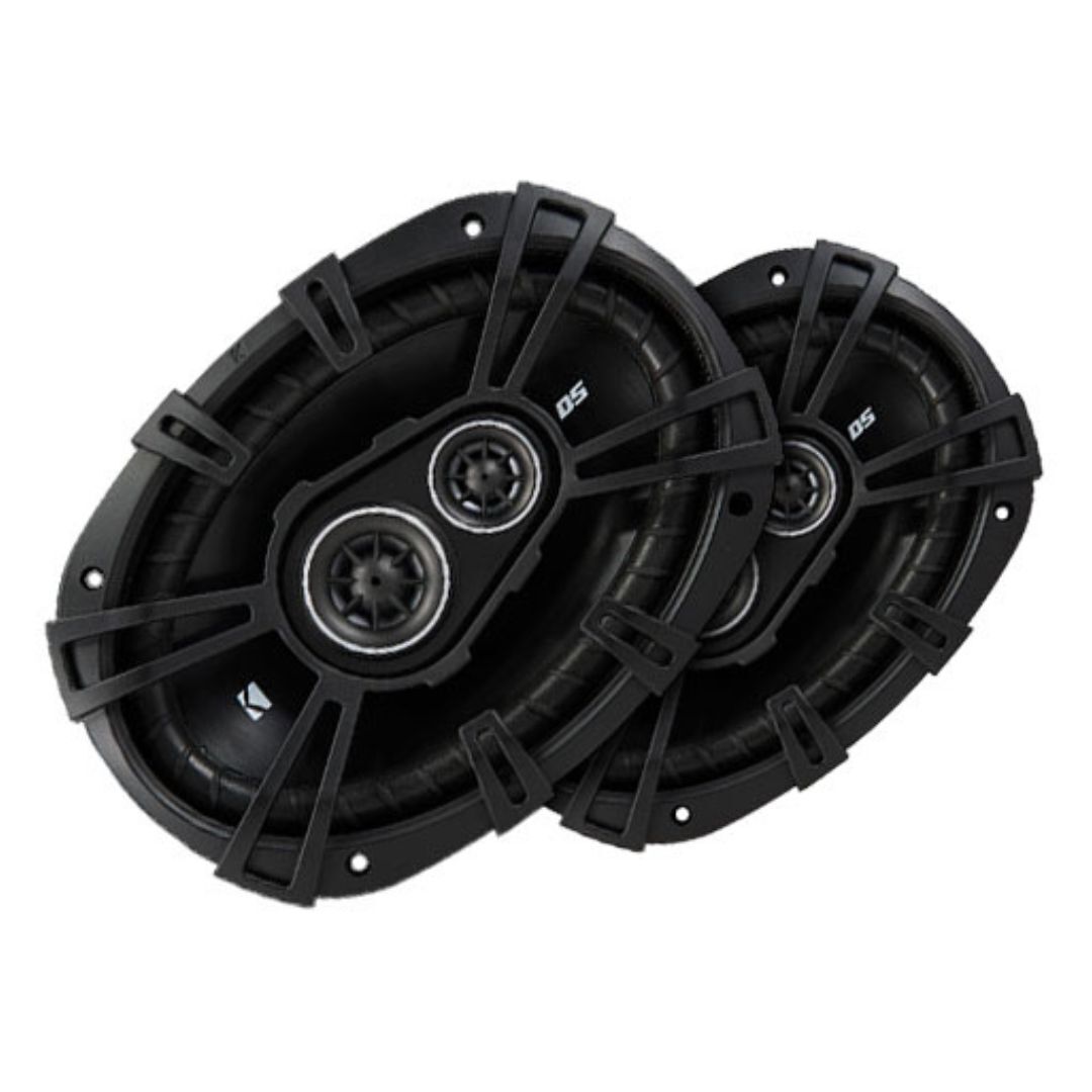 Kicker DSC6930 DS Series 6x9-Inch Pair of 4 Ohm Stamped Steel Framework Triaxial Speakers (Black)
