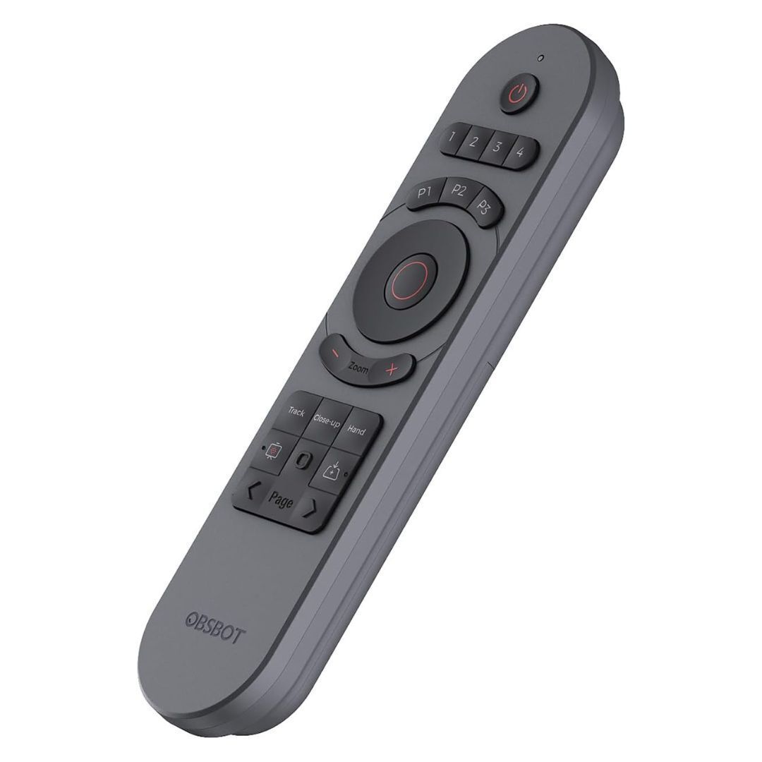 OBSBOT Smart Wireless Remote Controller with USB-A Dongle and Intuitive Buttons for Tiny 2 (Gray)