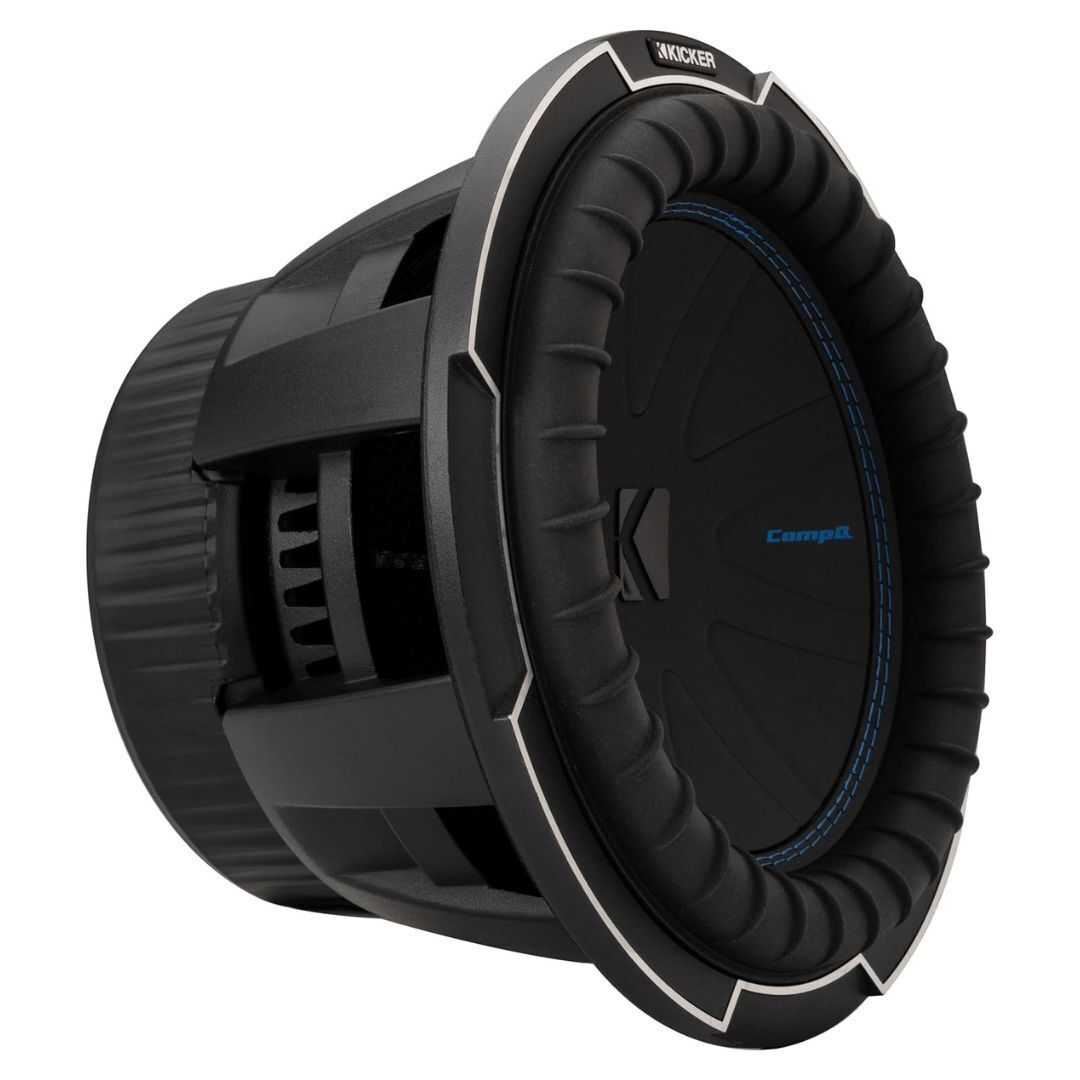 Kicker CompQ 10-Inch Subwoofer with DVC 2-Ohm, Forced-Air Cooling, and Increased Power Handling