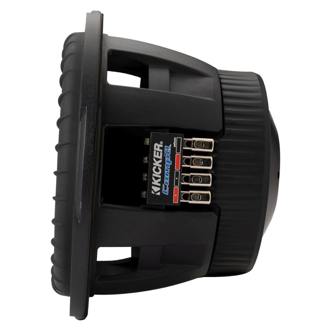 Kicker CompQ 10-Inch Subwoofer with DVC 2-Ohm, Forced-Air Cooling, and Increased Power Handling