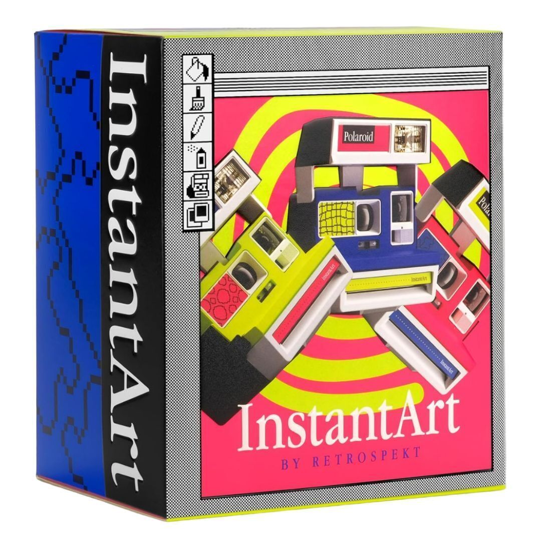 Polaroid Originals 600 InstantArt Blotches Instant Film Format Camera (Yellow-Pink-Blue)