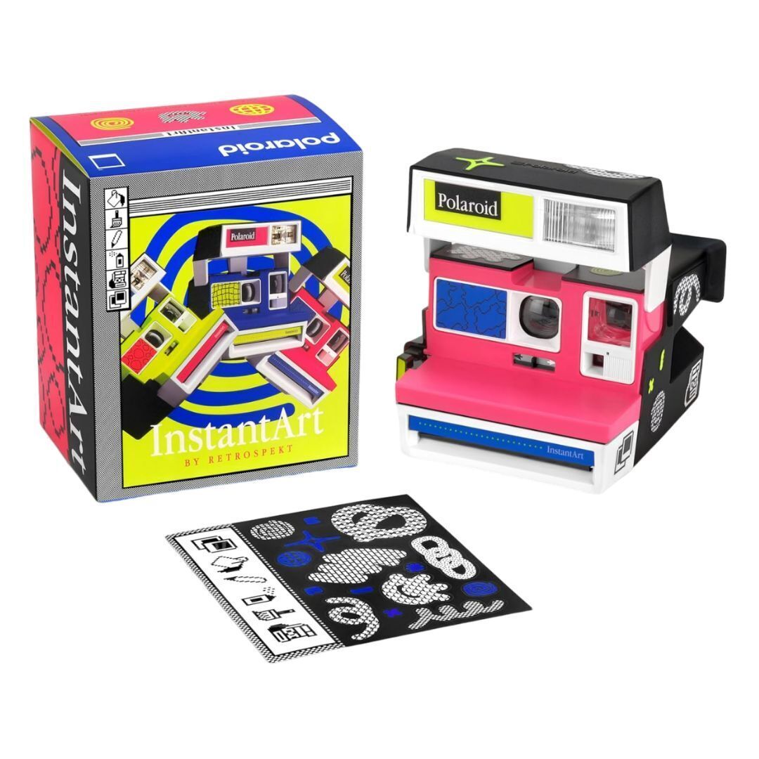 Polaroid Originals 600 InstantArt Blotches Instant Film Format Camera (Yellow-Pink-Blue)