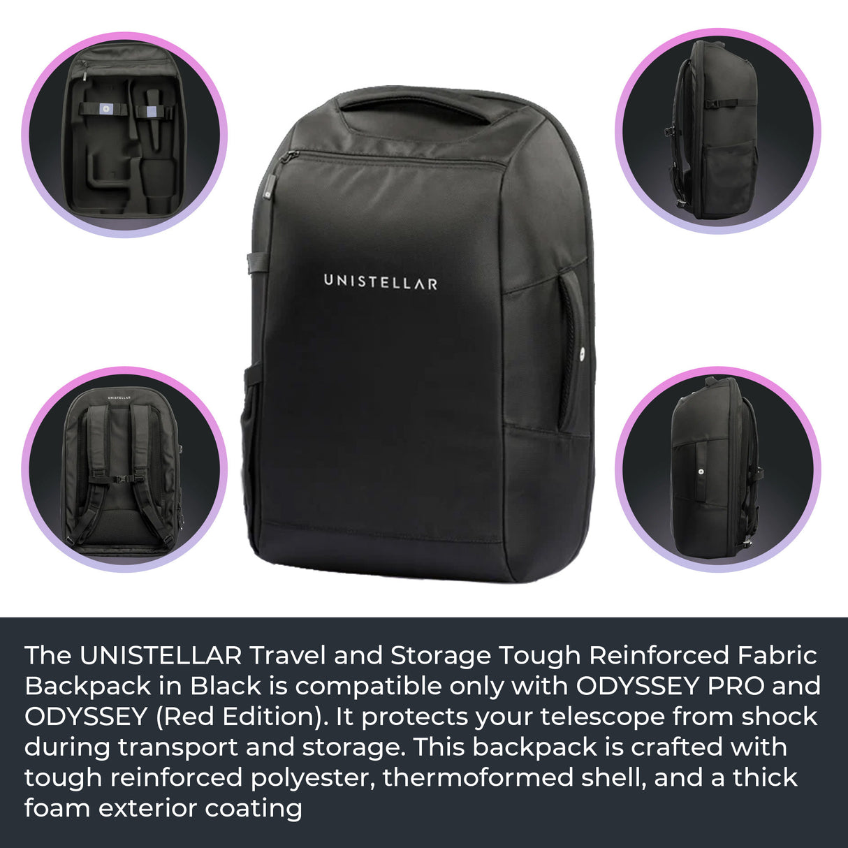 Unistellar Odyssey Pro Compact Smart Telescope with Nikon Eyepiece Technology (Black) Bundle