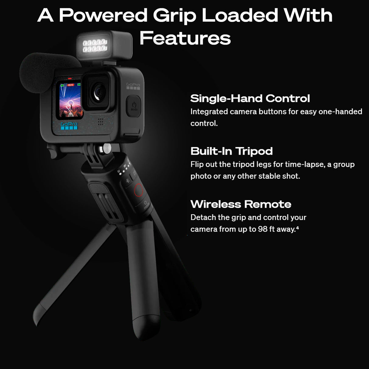 GoPro HERO12 Black Creator Edition All-In-One Camera for Vloggers and Creators with LED Lighting