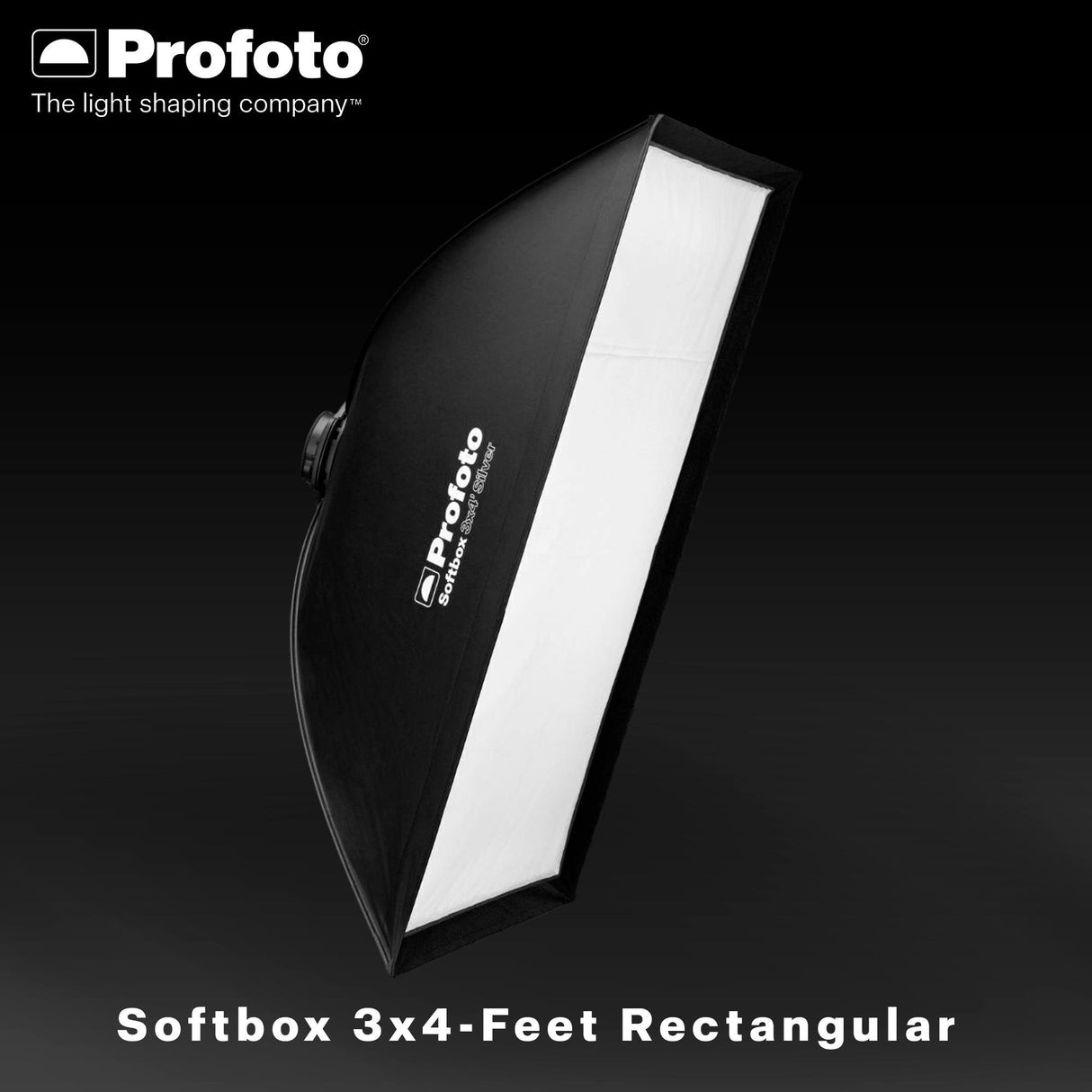 Profoto Softbox 3x4-Feet Rectangular Removable Diffuser (Silver) with Softgrid and Edge Mask Bundle