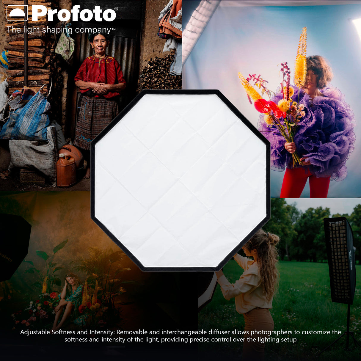 Profoto Softbox 4-Feet Octa with 1 F-Stop Diffuser (Silver) with Softgrid 4-Feet Octa Bundle