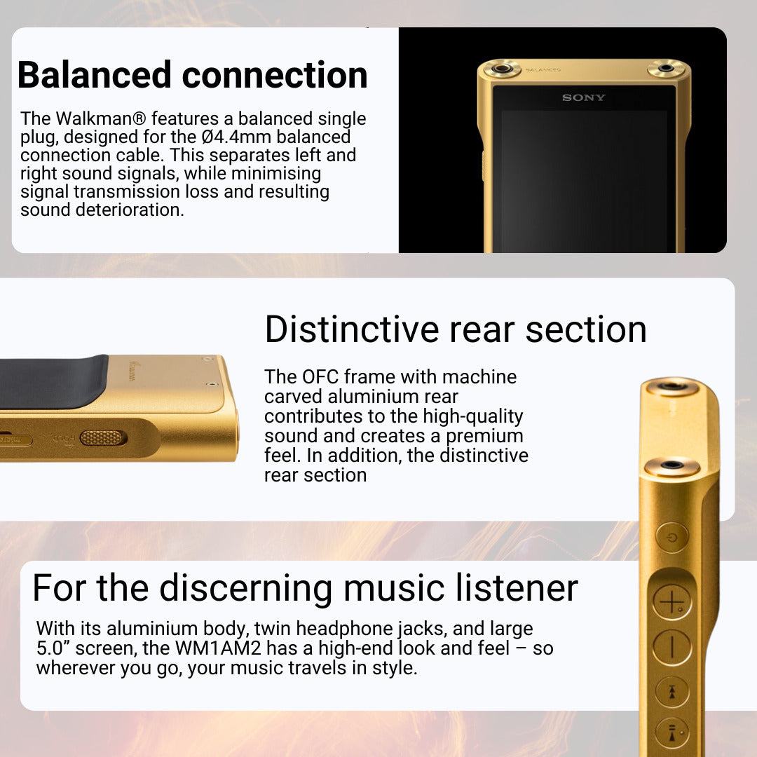 Sony NW-WM1ZM2 Signature Series Walkman with Sony MDR-Z1R Signature Series Headphones Bundle